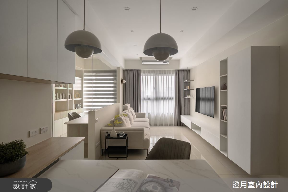 26坪預售屋＿現代風客廳餐廳書房案例圖片＿澄月室內設計＿澄月_27之3