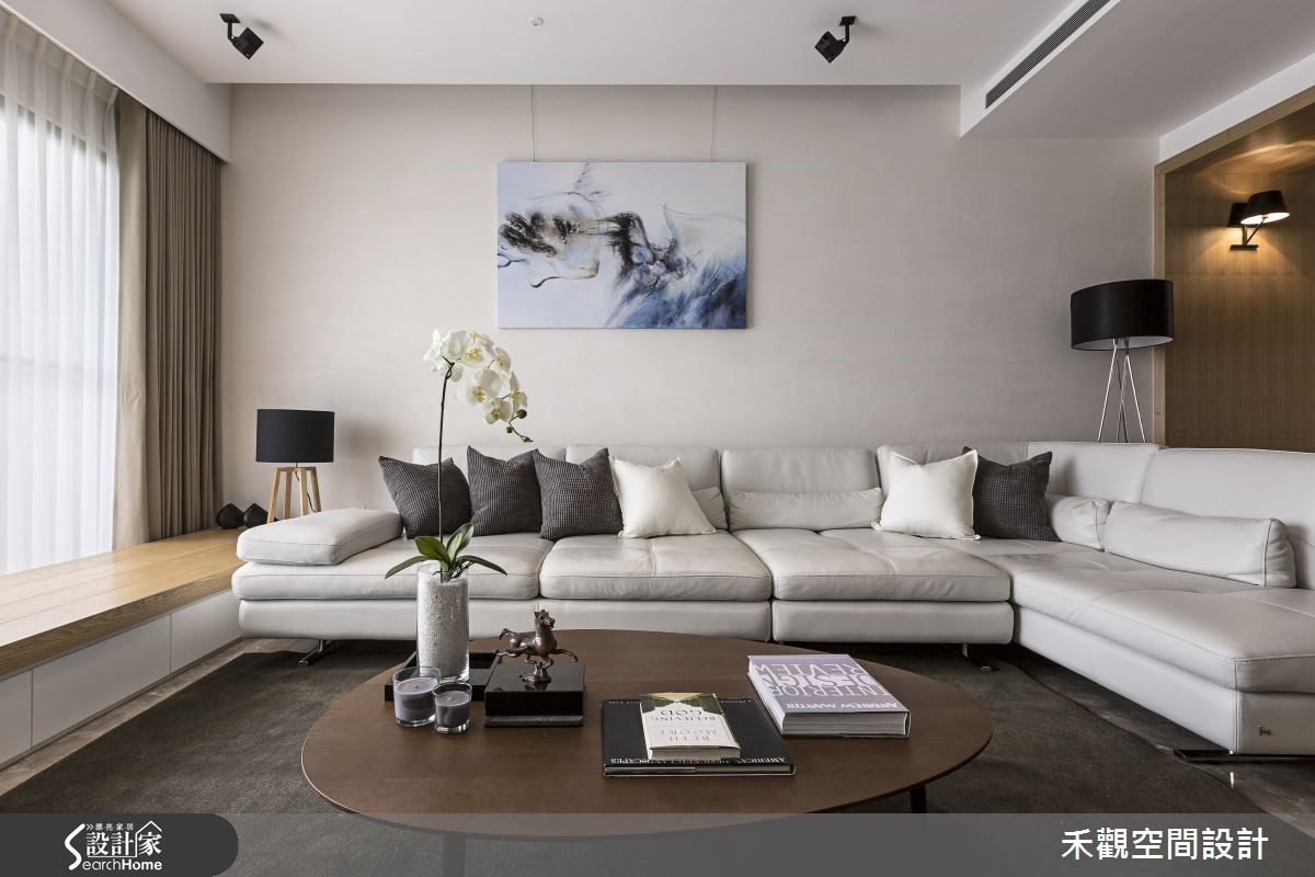 85坪新成屋(5年以下)＿現代風客廳臥榻案例圖片＿禾觀空間設計＿禾觀_15之15