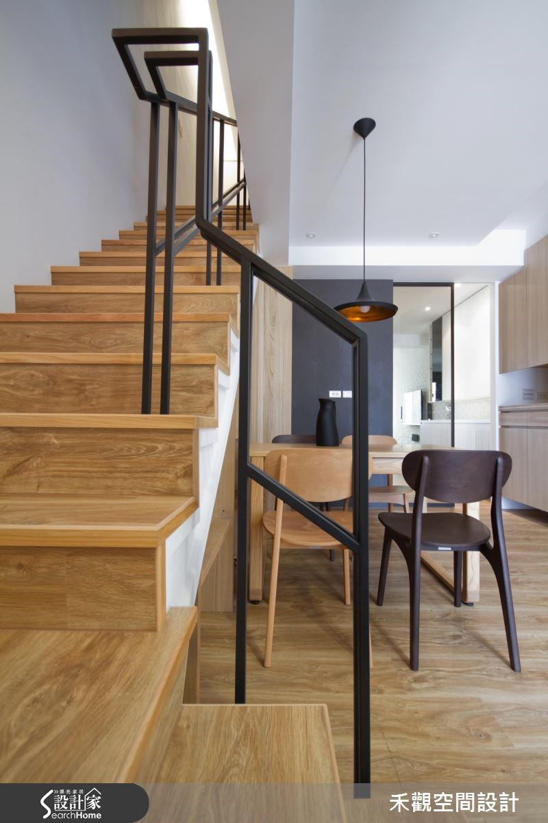 35坪老屋(16~30年)＿北歐風餐廳樓梯案例圖片＿禾觀空間設計＿禾觀_01之19