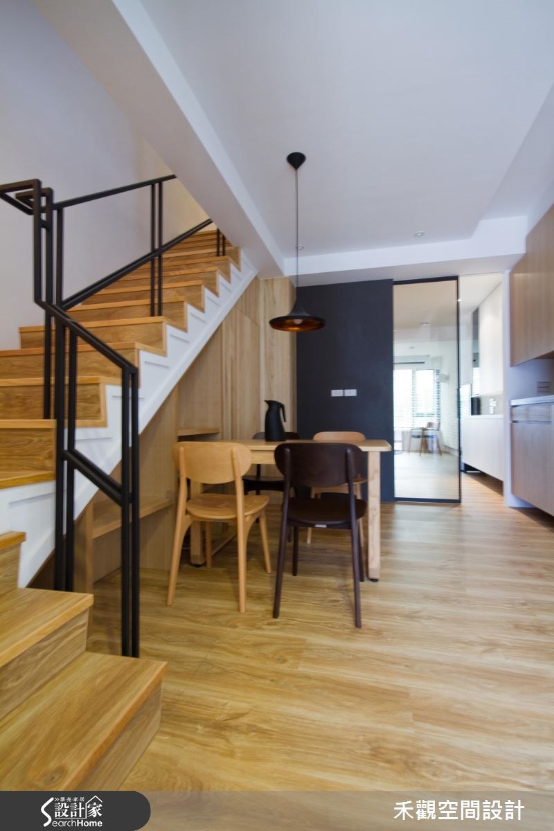35坪老屋(16~30年)＿北歐風餐廳樓梯案例圖片＿禾觀空間設計＿禾觀_01之20