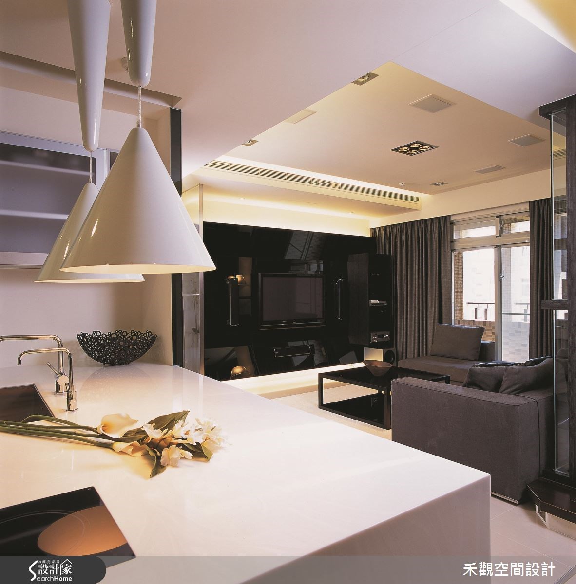 37坪新成屋(5年以下)＿現代風客廳廚房案例圖片＿禾觀空間設計＿禾觀_04之7