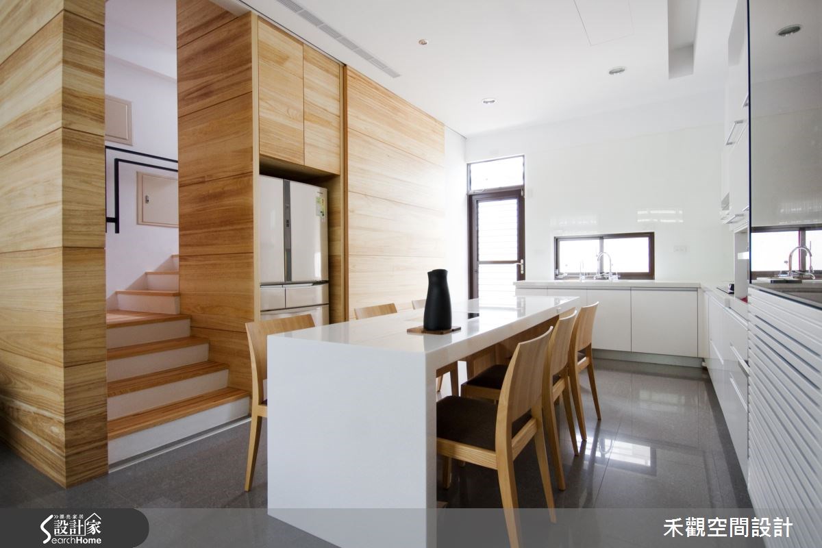 85坪新成屋(5年以下)＿休閒風餐廳廚房樓梯案例圖片＿禾觀空間設計＿禾觀_02之16