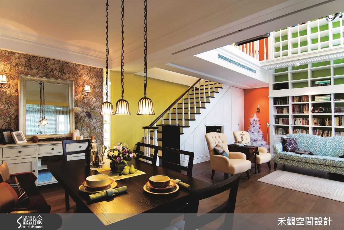 90坪新成屋(5年以下)＿美式風餐廳樓梯案例圖片＿禾觀空間設計＿禾觀_06之4