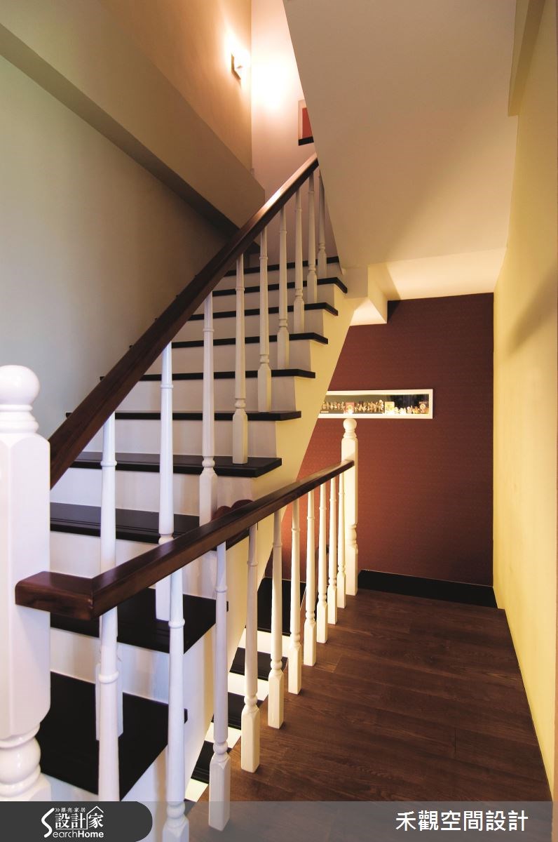 90坪新成屋(5年以下)＿美式風樓梯案例圖片＿禾觀空間設計＿禾觀_06之8