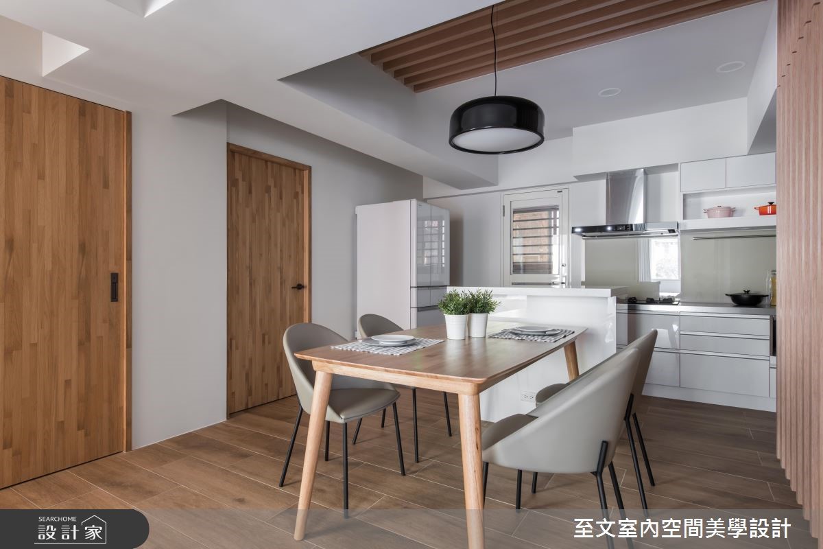 33坪老屋(16~30年)＿北歐風餐廳廚房案例圖片＿至文室內裝修設計＿至文_綠意。框景之9
