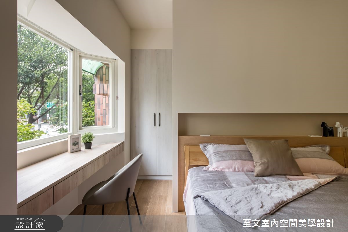 33坪老屋(16~30年)＿北歐風臥室案例圖片＿至文室內裝修設計＿至文_綠意。框景之13