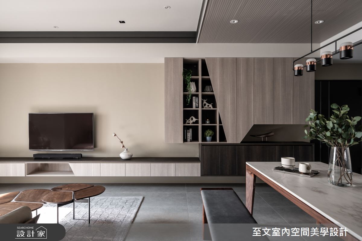 32坪中古屋(5~15年)＿現代風客廳案例圖片＿至文室內裝修設計＿至文_啟程之5