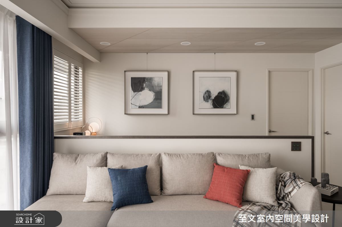 35坪新成屋(5年以下)＿美式風客廳案例圖片＿至文室內裝修設計＿至文_恆溫之7