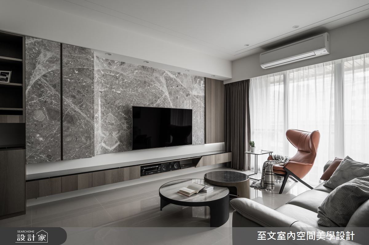 33坪新成屋(5年以下)＿現代風客廳案例圖片＿至文室內裝修設計＿至文_逸境漫遊之8
