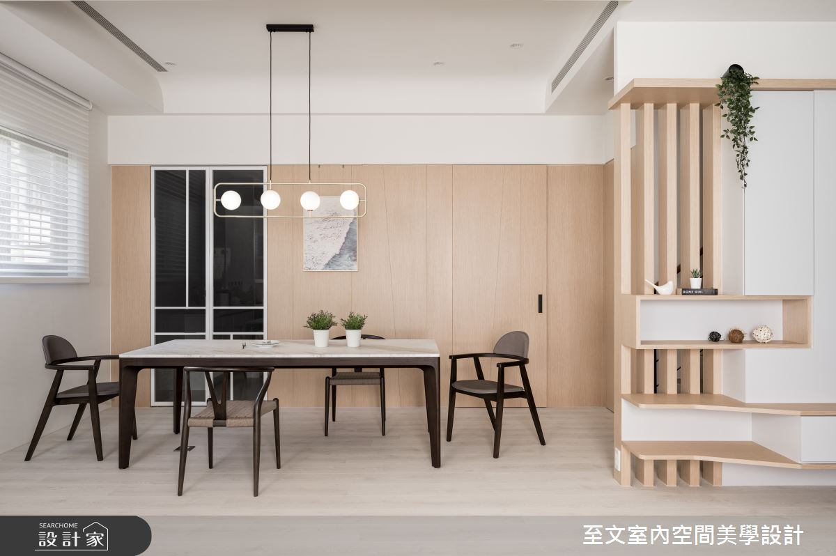 49坪新成屋(5年以下)＿北歐風餐廳案例圖片＿至文室內裝修設計＿至文_橙光之13