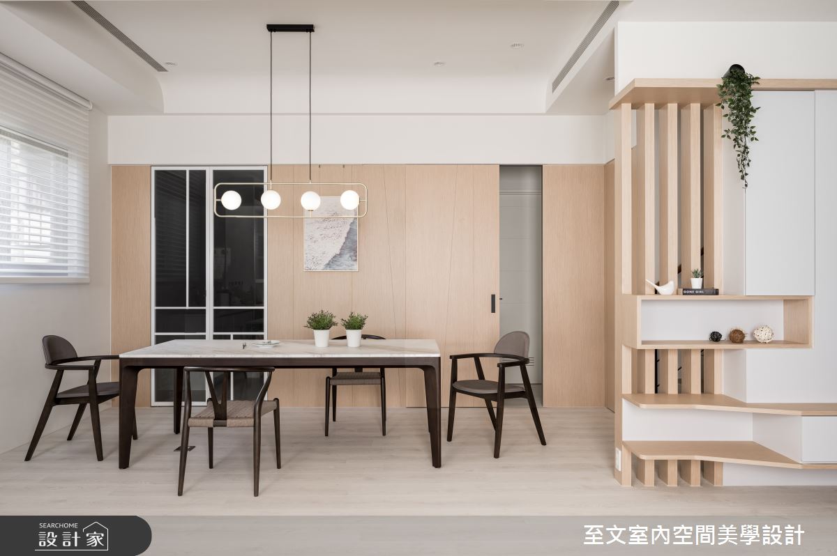 49坪新成屋(5年以下)＿北歐風餐廳案例圖片＿至文室內裝修設計＿至文_橙光之14
