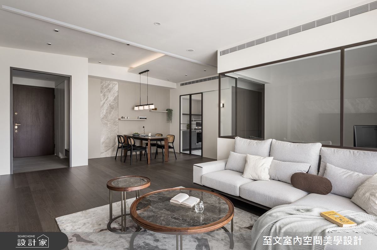 40坪毛胚屋＿北歐風玄關客廳餐廳案例圖片＿至文室內裝修設計＿至文_閑。逸趣之7