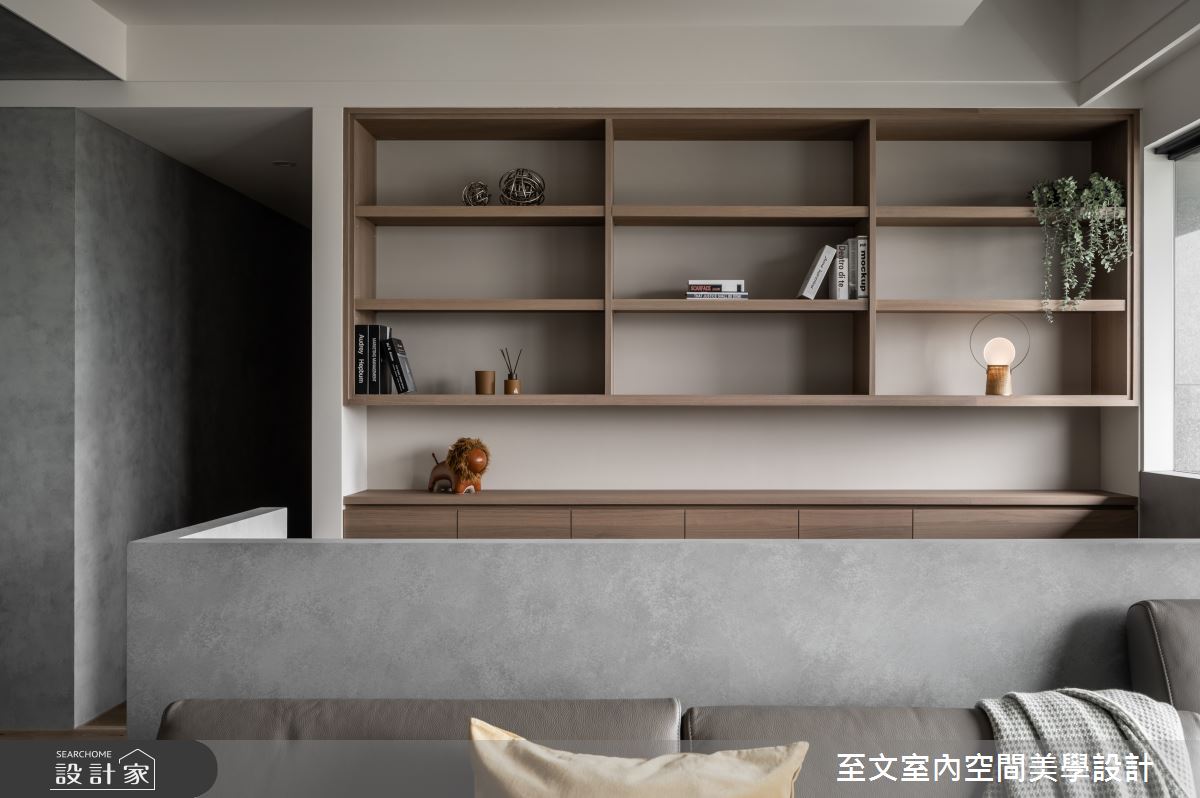 42坪新成屋(5年以下)＿簡約風客廳案例圖片＿至文室內裝修設計＿至文_灰。悸動之9