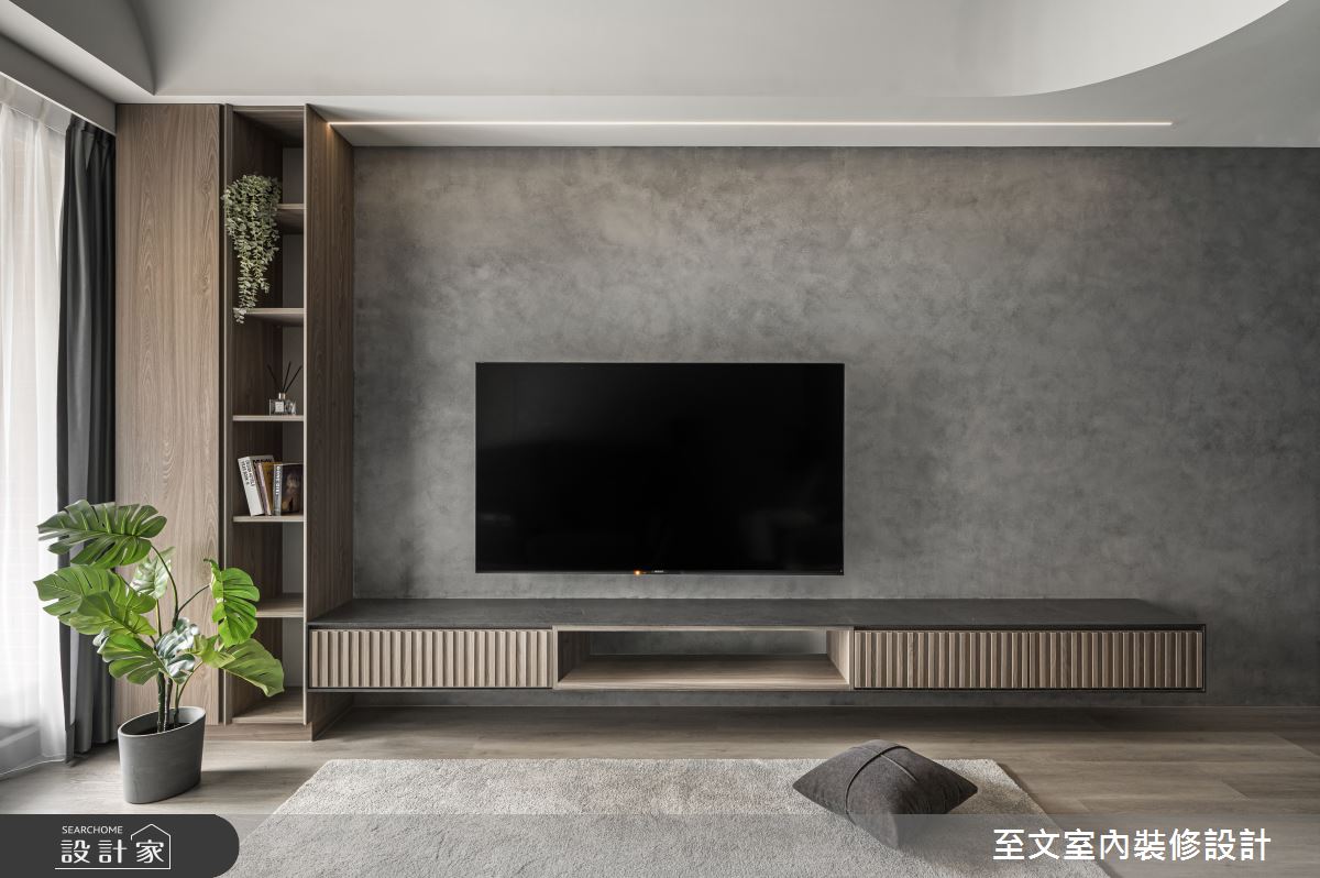 13坪新成屋(5年以下)＿現代風客廳案例圖片＿至文室內裝修設計＿至文_隱於市之5