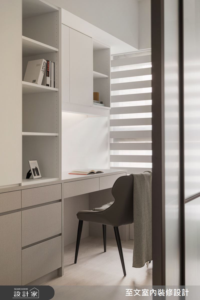 21坪新成屋(5年以下)＿北歐風書房案例圖片＿至文室內裝修設計＿至文_嶼 燕麥白之12