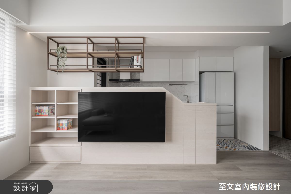 23坪新成屋(5年以下)＿北歐風客廳廚房案例圖片＿至文室內裝修設計＿至文_輕攏之7