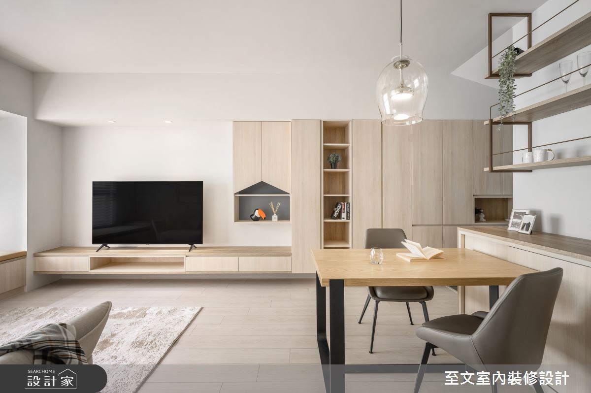 20坪新成屋(5年以下)＿日式風客廳案例圖片＿至文室內裝修設計＿至文_春日拂曉之5744