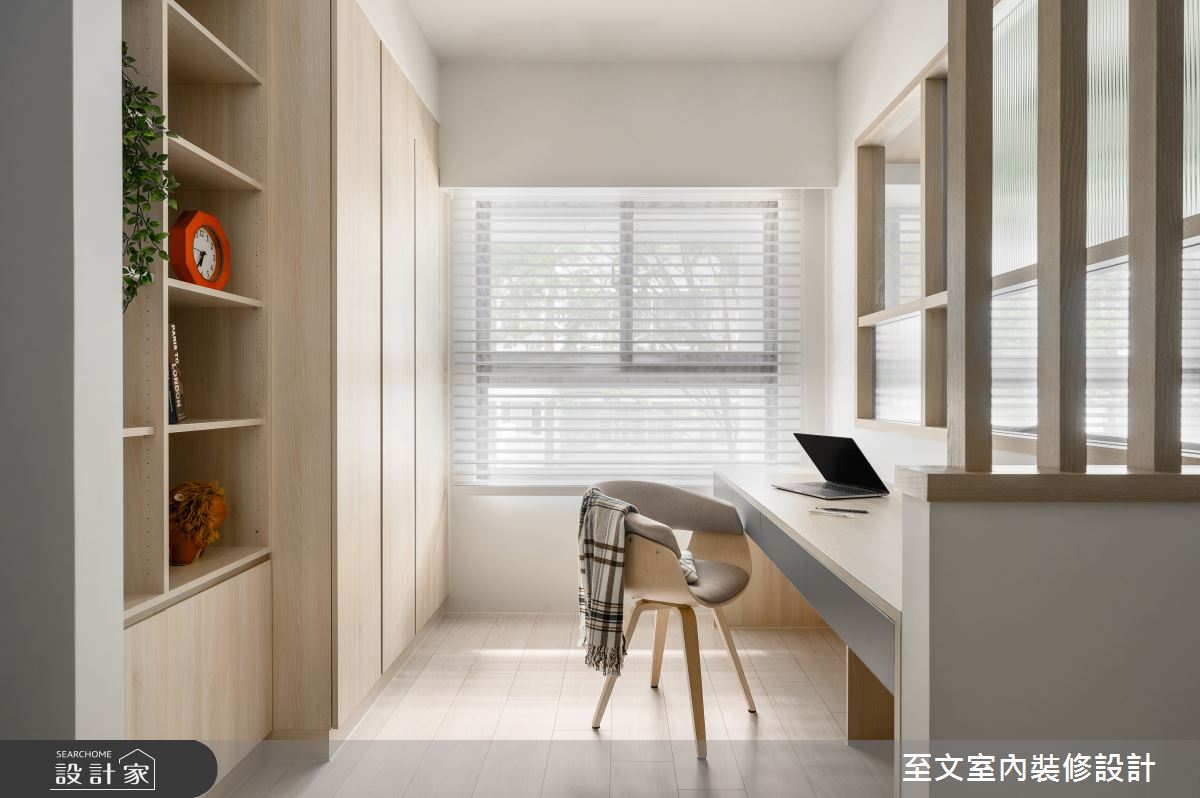 20坪新成屋(5年以下)＿日式風書房案例圖片＿至文室內裝修設計＿至文_春日拂曉之9
