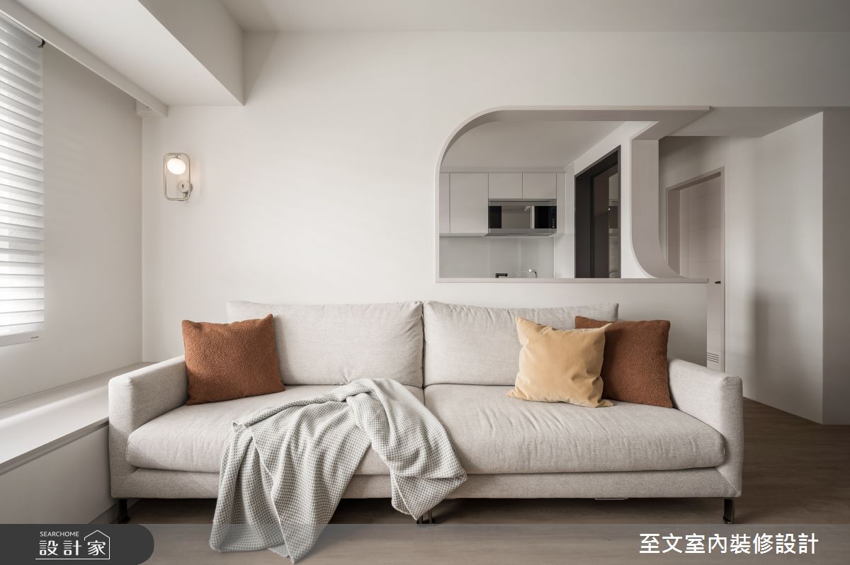 22坪新成屋(5年以下)＿簡約風客廳案例圖片＿至文室內裝修設計＿至文_於 餘白之4
