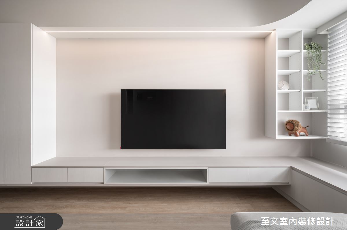22坪新成屋(5年以下)＿簡約風客廳案例圖片＿至文室內裝修設計＿至文_於 餘白之5