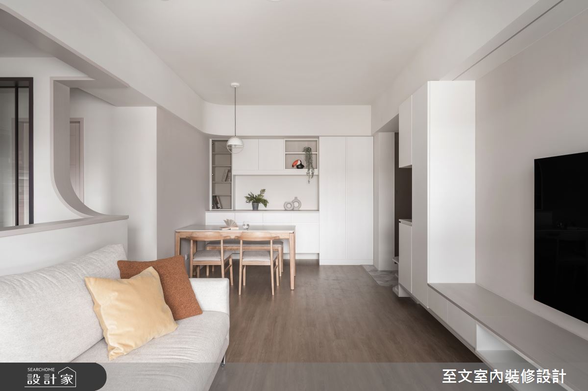 22坪新成屋(5年以下)＿簡約風客廳餐廳案例圖片＿至文室內裝修設計＿至文_於 餘白之7