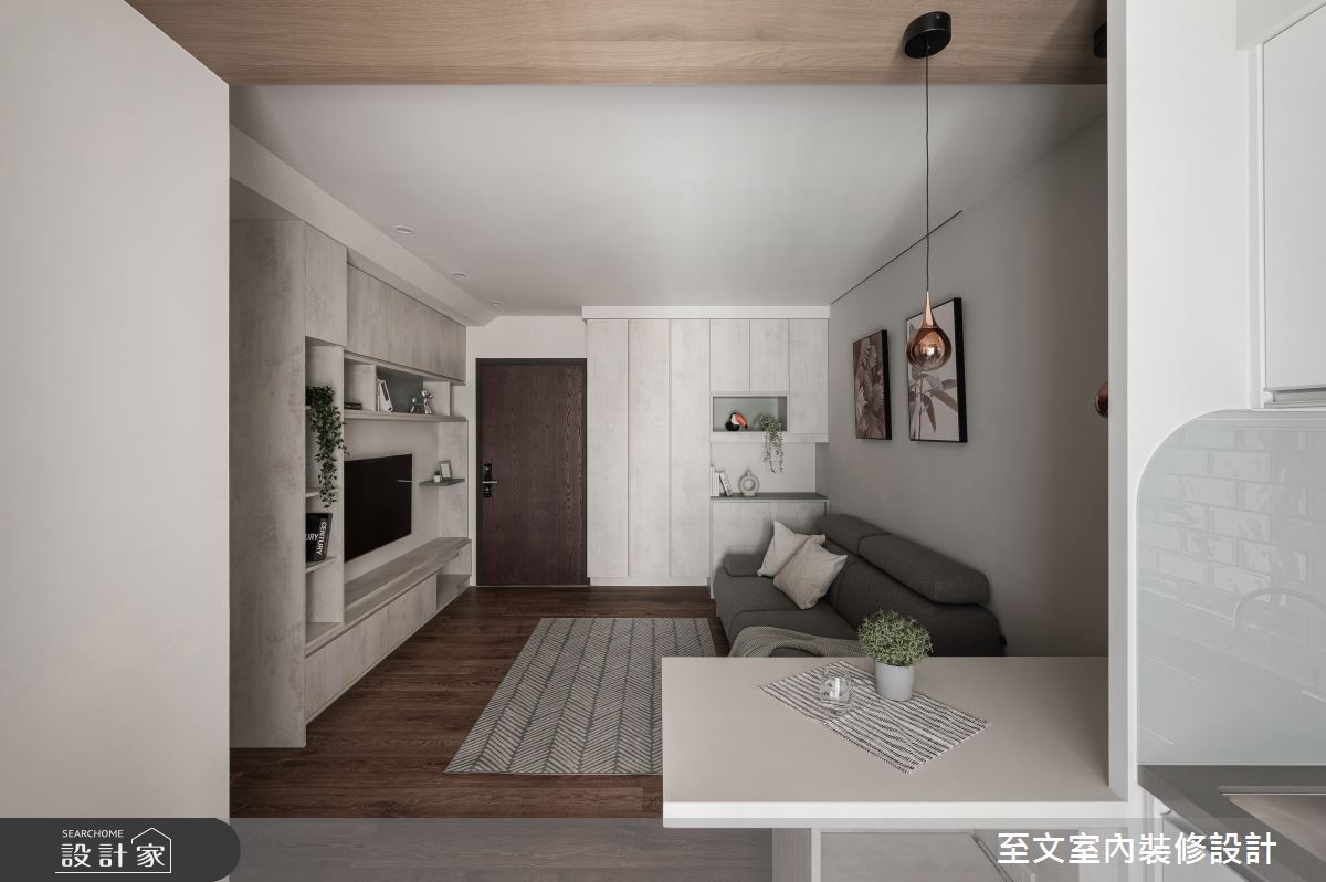 新成屋(5年以下)＿北歐風客廳中島案例圖片＿至文室內裝修設計＿至文_灰映之9