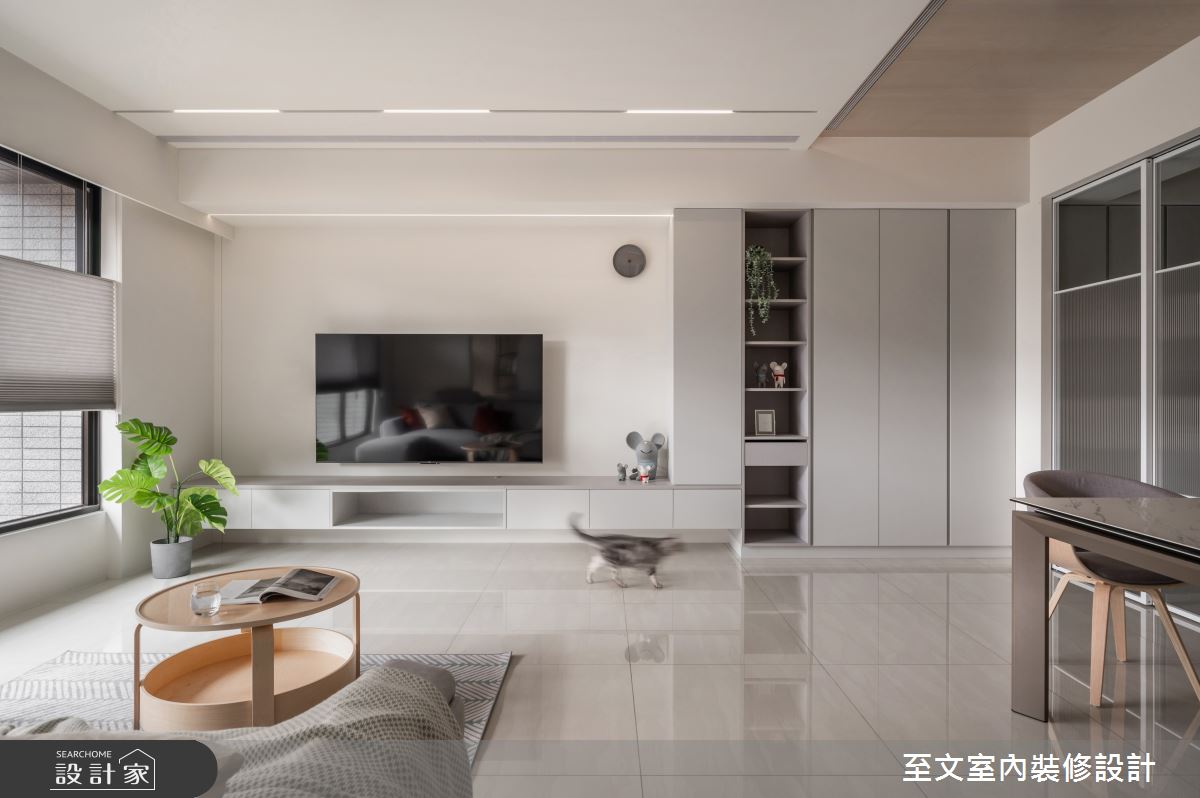 新成屋(5年以下)＿簡約風客廳餐廳案例圖片＿至文室內裝修設計＿至文_凝現家景之1