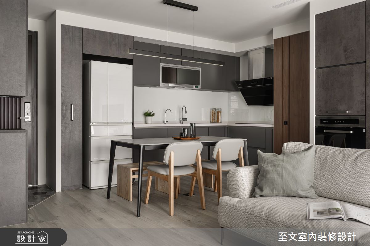 新成屋(5年以下)＿現代風客廳餐廳廚房案例圖片＿至文室內裝修設計＿至文_樸器之5