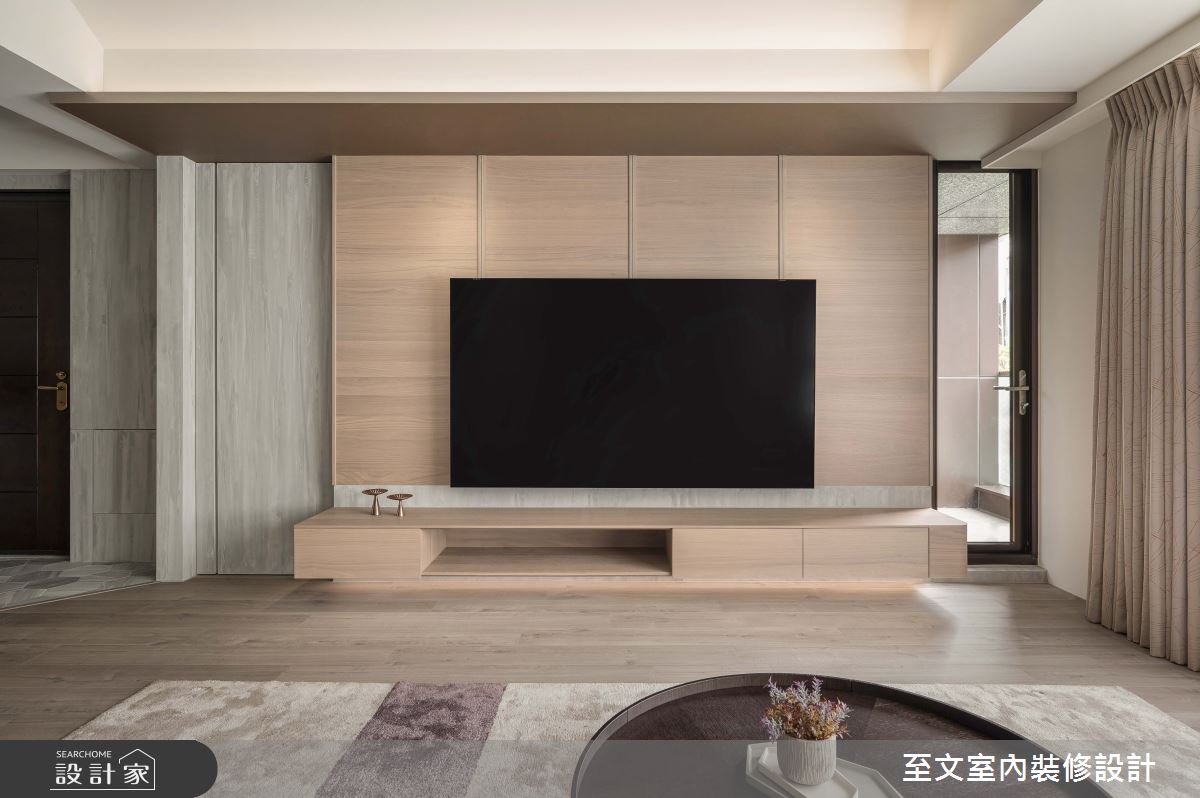 40坪新成屋(5年以下)＿現代風客廳案例圖片＿至文室內裝修設計＿至文_沉蘊之2