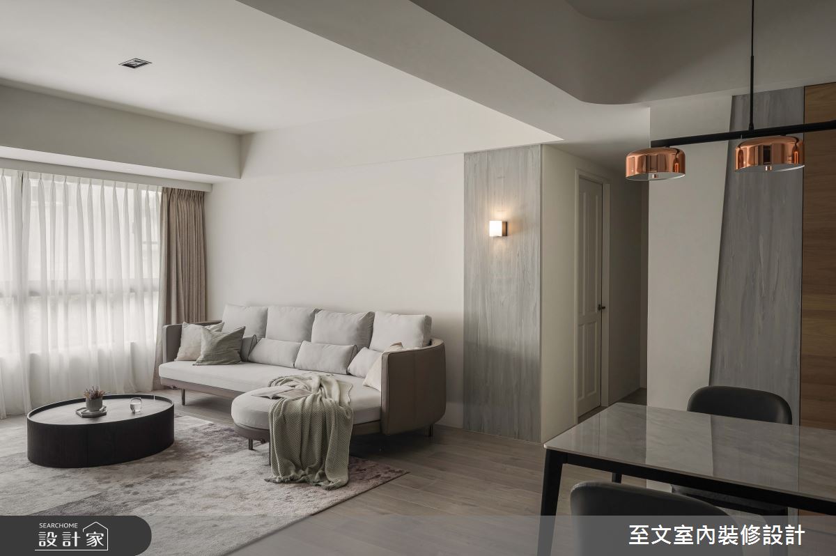 40坪新成屋(5年以下)＿現代風客廳餐廳案例圖片＿至文室內裝修設計＿至文_沉蘊之6