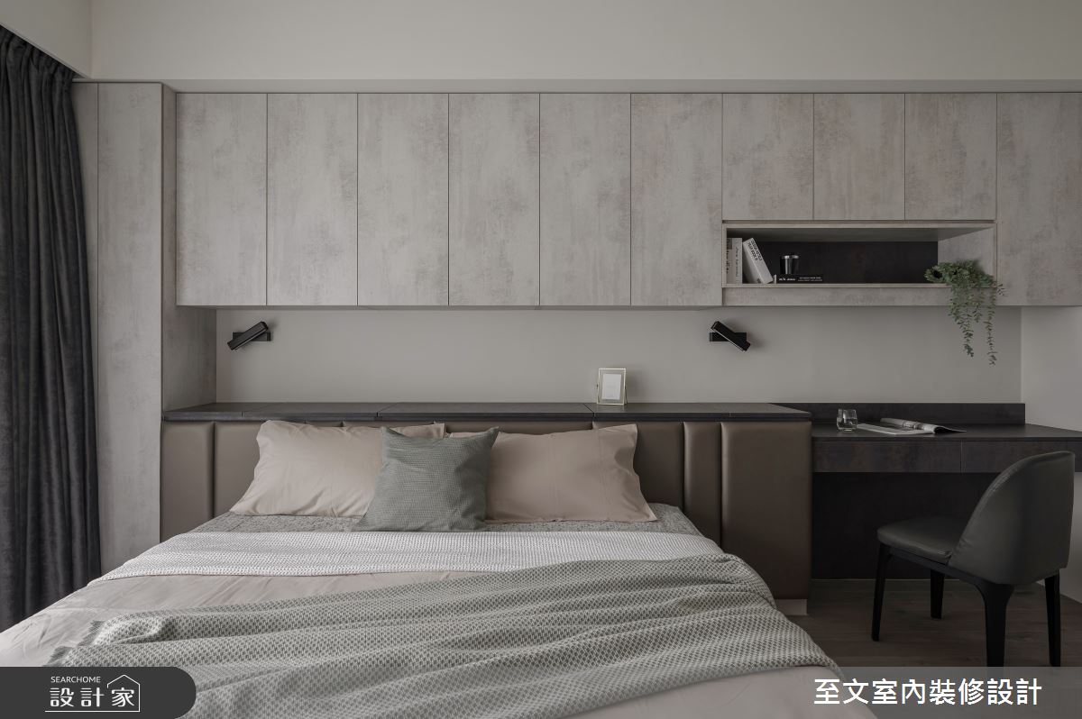 40坪新成屋(5年以下)＿現代風臥室案例圖片＿至文室內裝修設計＿至文_沉蘊之14