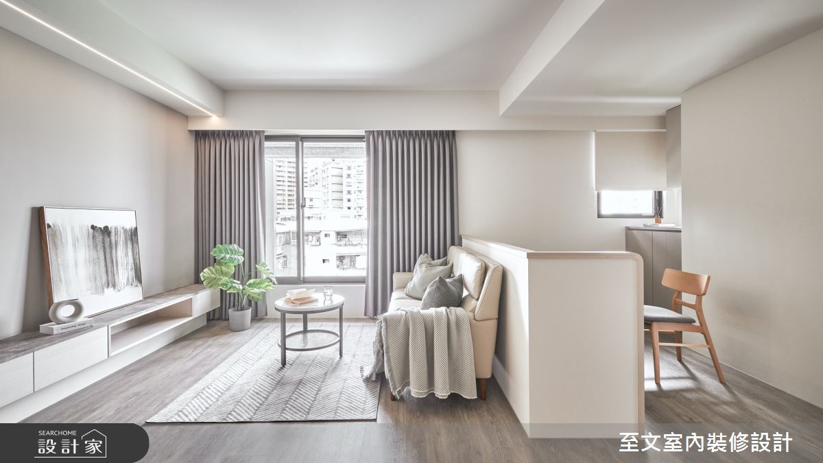 20坪新成屋(5年以下)＿北歐風客廳書房案例圖片＿至文室內裝修設計＿至文_禾賦之7