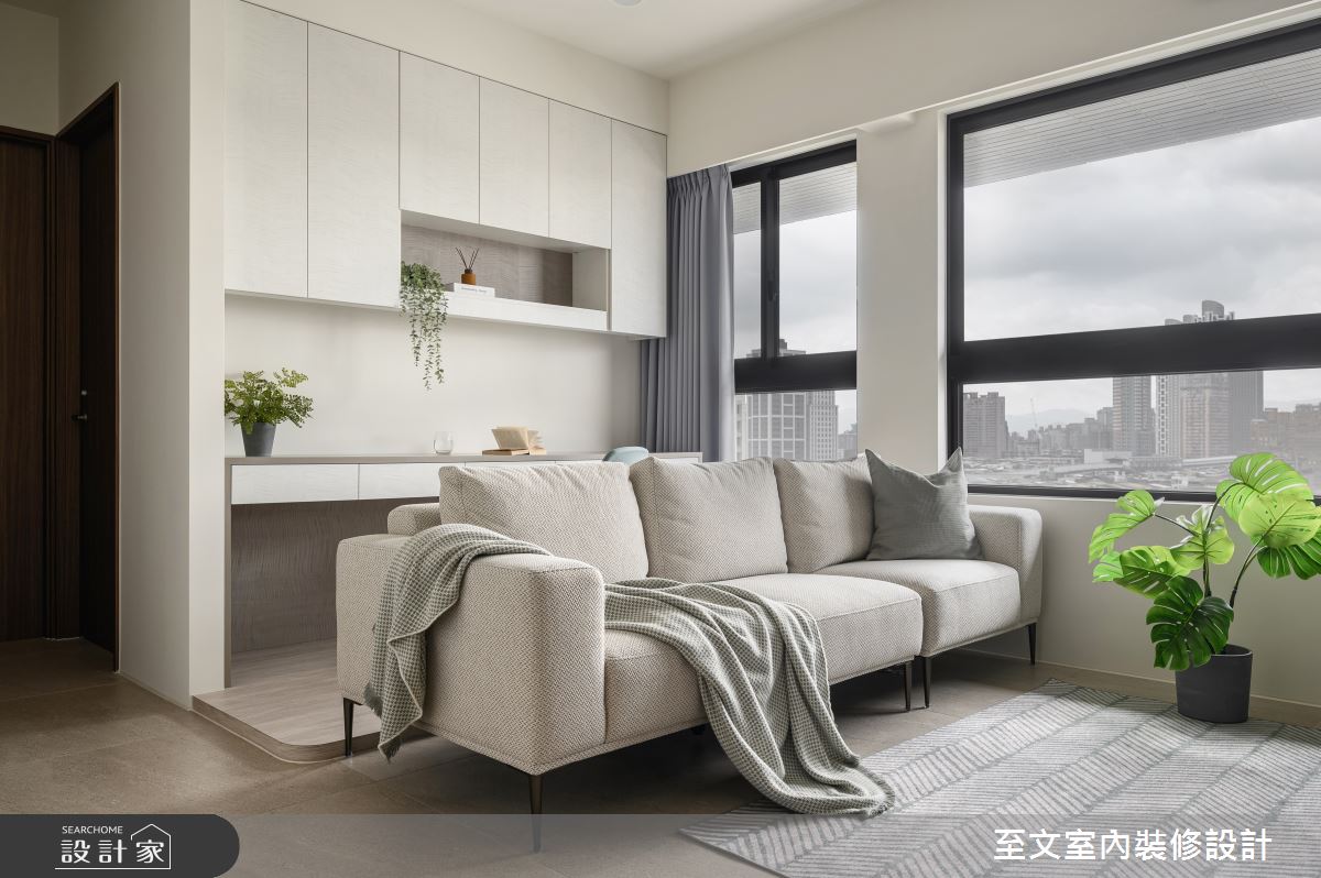 19坪新成屋(5年以下)＿現代風客廳書房案例圖片＿至文室內裝修設計＿至文_承乘之2