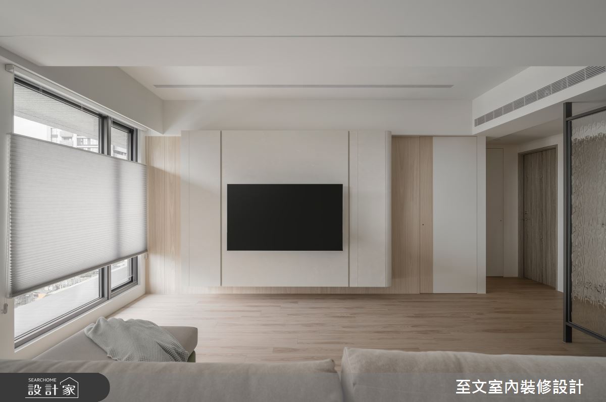 44坪新成屋(5年以下)＿北歐風客廳案例圖片＿至文室內裝修設計＿至文_映落日光之4