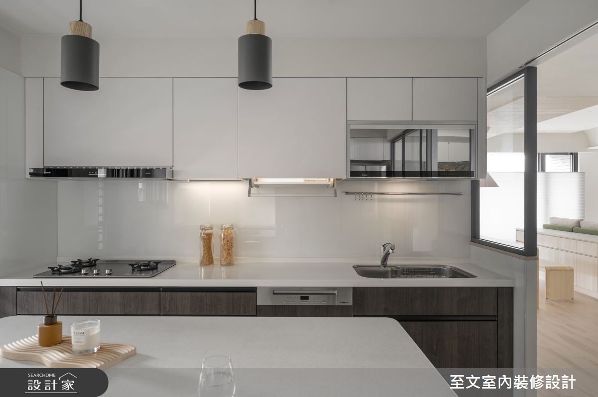 44坪新成屋(5年以下)＿北歐風廚房案例圖片＿至文室內裝修設計＿至文_映落日光之13