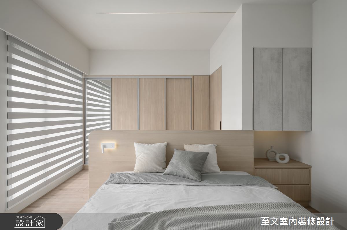 44坪新成屋(5年以下)＿北歐風臥室案例圖片＿至文室內裝修設計＿至文_映落日光之14