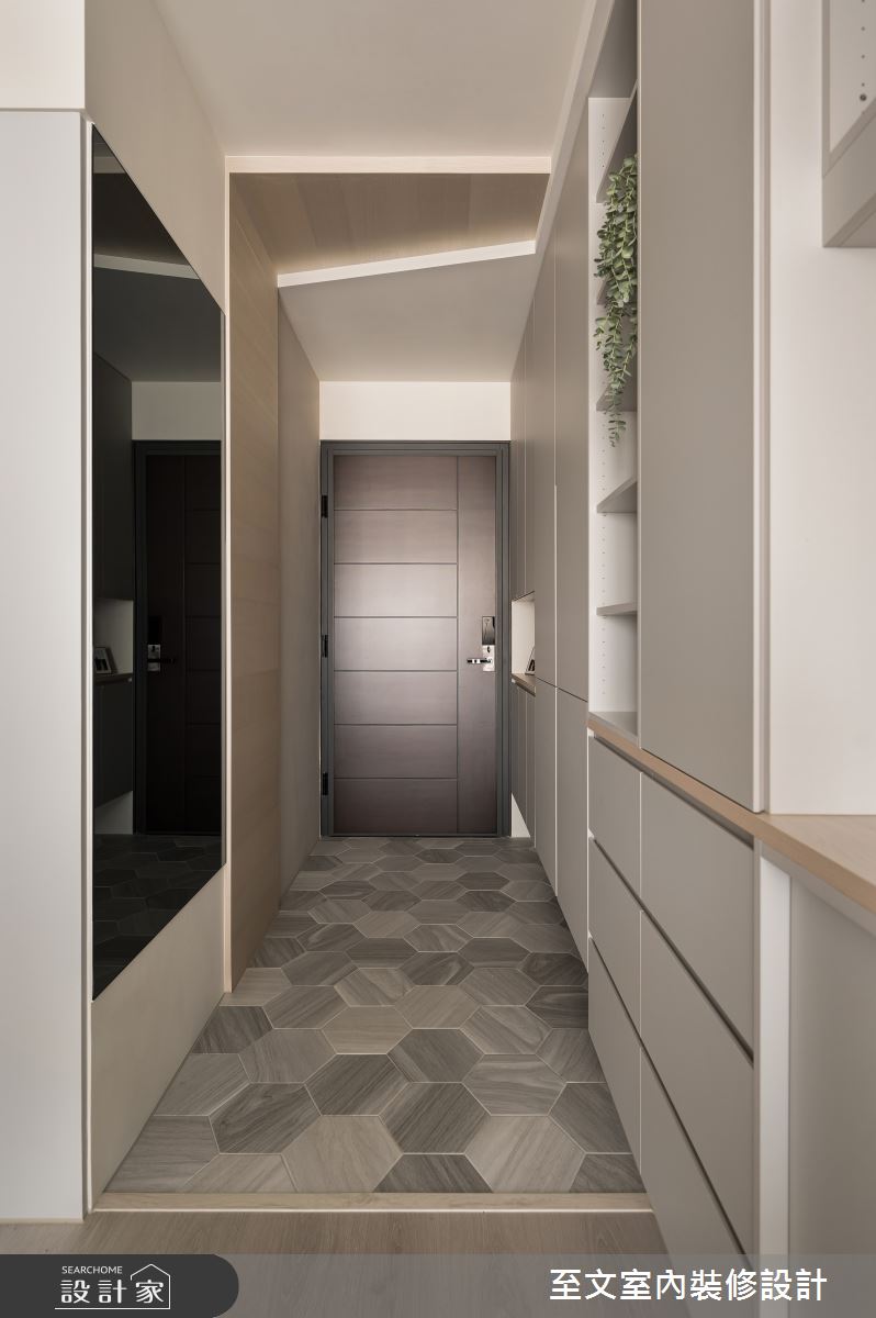 13坪新成屋(5年以下)＿北歐風玄關案例圖片＿至文室內裝修設計＿至文_暖杏之1