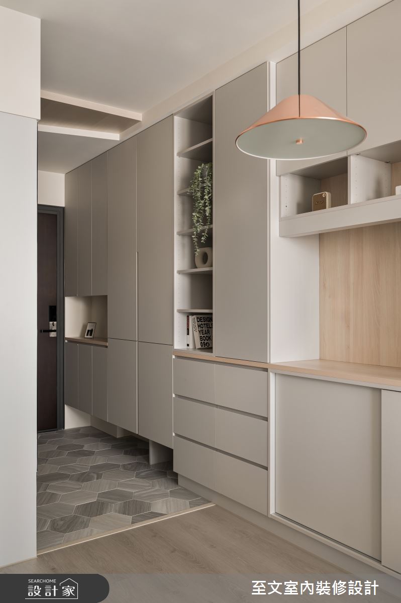 13坪新成屋(5年以下)＿北歐風玄關案例圖片＿至文室內裝修設計＿至文_暖杏之2