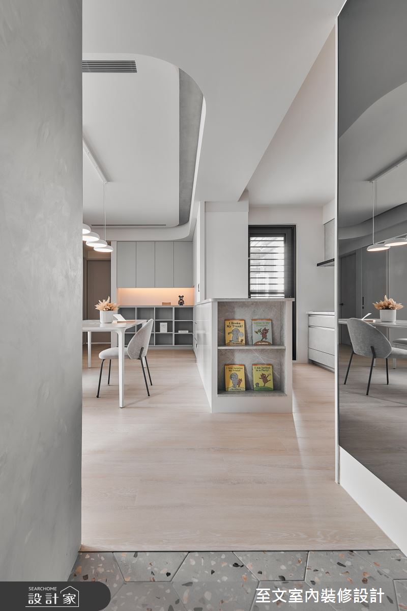 28坪新成屋(5年以下)＿北歐風玄關案例圖片＿至文室內裝修設計＿至文_揉塑之2