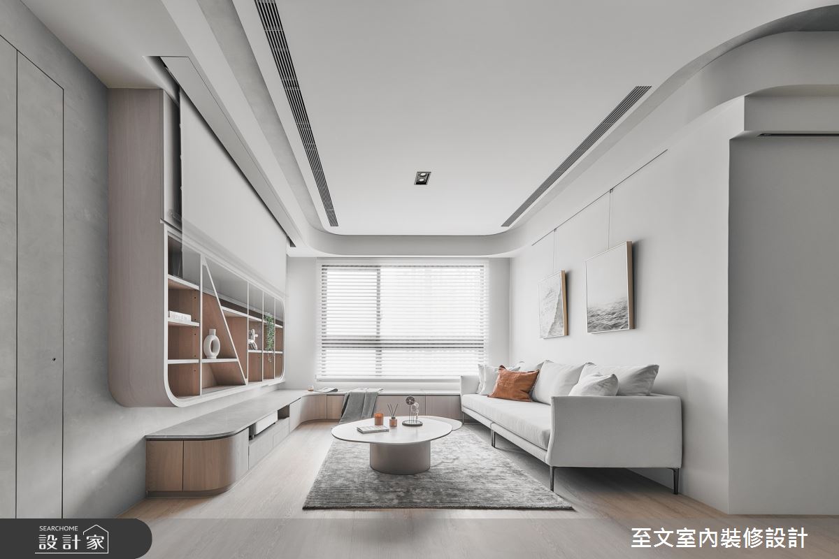 28坪新成屋(5年以下)＿北歐風客廳臥榻案例圖片＿至文室內裝修設計＿至文_揉塑之6