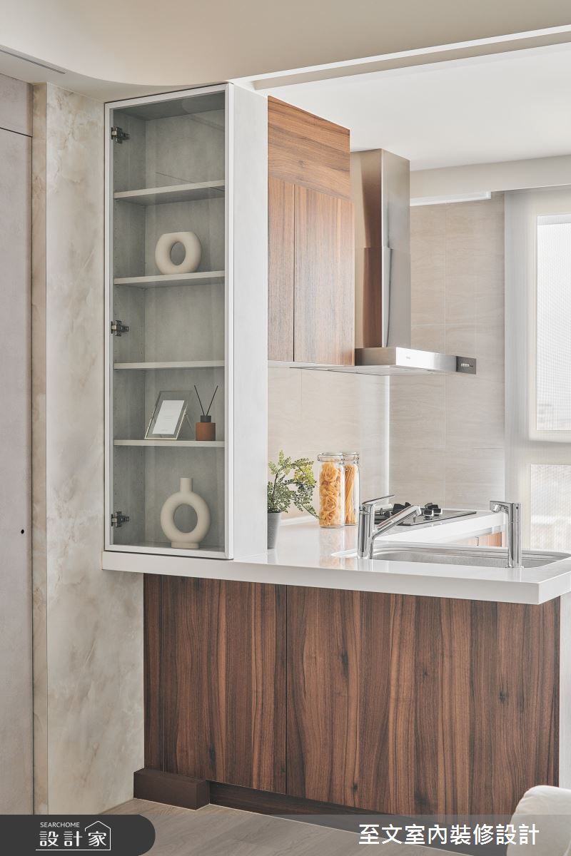 14坪新成屋(5年以下)＿北歐風廚房中島案例圖片＿至文室內裝修設計＿至文_相偕之5