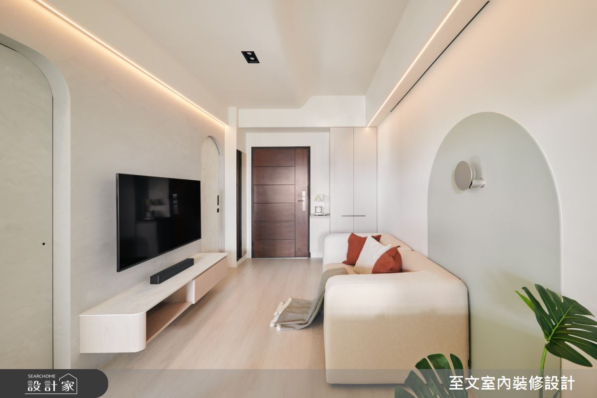 21坪新成屋(5年以下)＿北歐風玄關客廳案例圖片＿至文室內裝修設計＿至文_從容之1