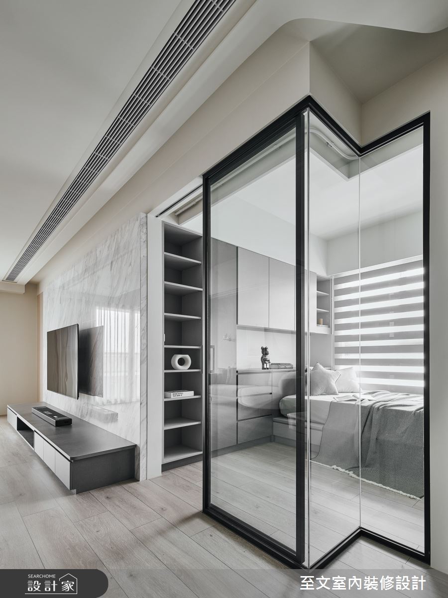 29坪新成屋(5年以下)＿現代風客廳客房案例圖片＿至文室內裝修設計＿至文_光室之7