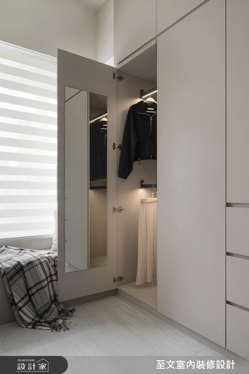 22坪新成屋(5年以下)＿北歐風更衣間臥榻多功能室案例圖片＿至文室內裝修設計＿至文_璞玥之18
