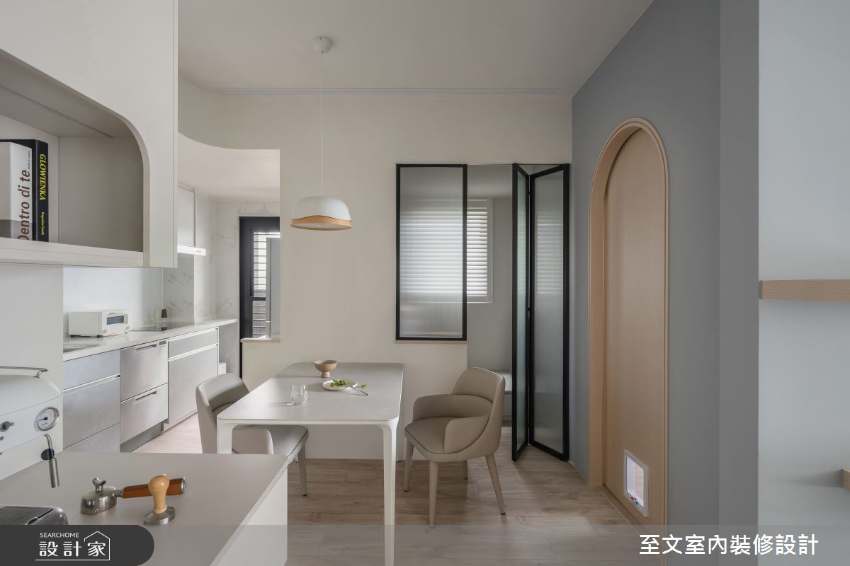 15坪新成屋(5年以下)＿北歐風餐廳廚房案例圖片＿至文室內裝修設計＿至文_寂然之6