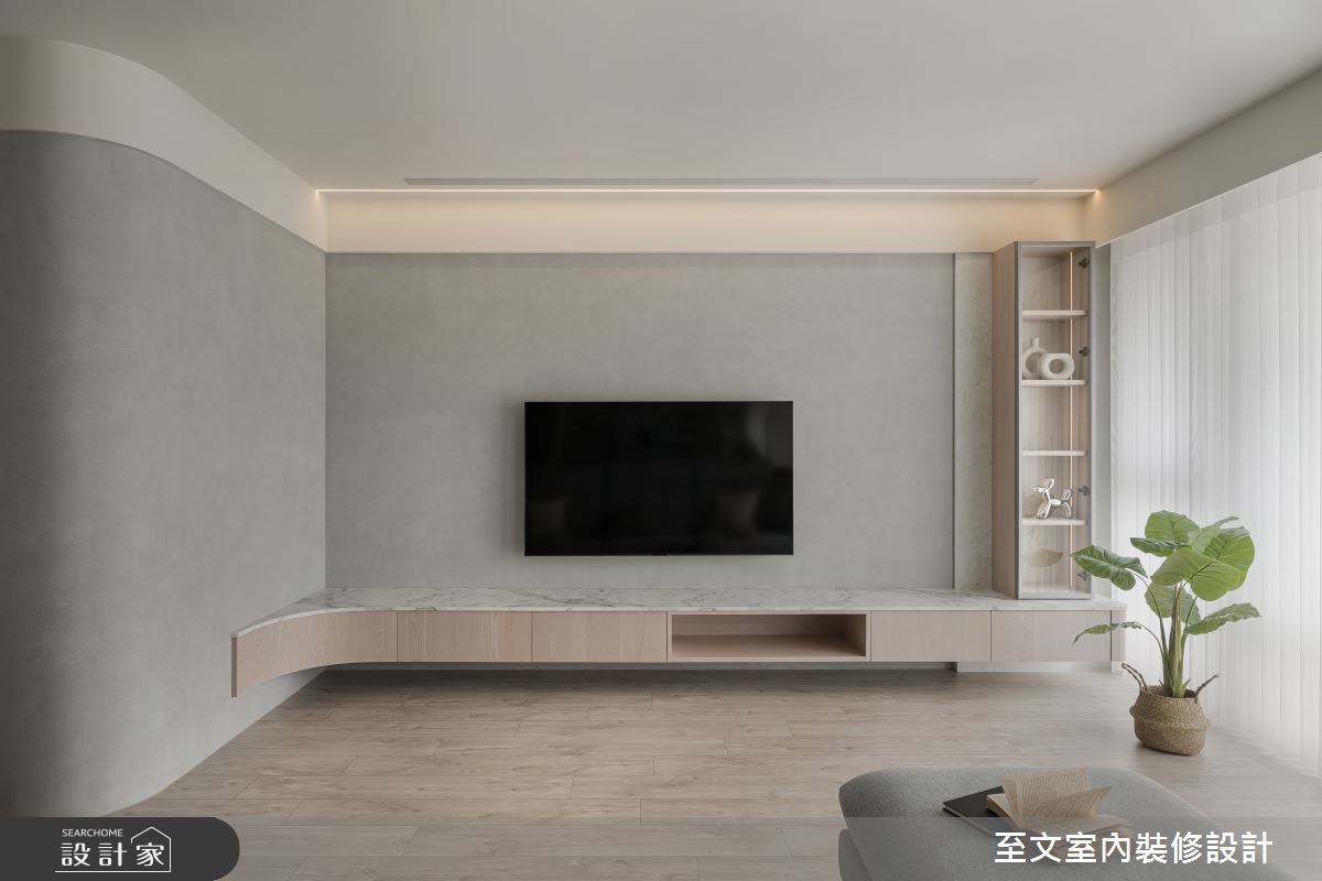 40坪新成屋(5年以下)＿北歐風客廳案例圖片＿至文室內裝修設計＿至文_微嵐之2