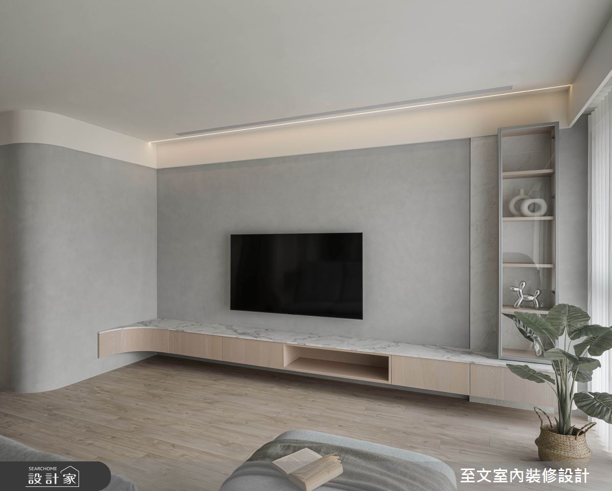 40坪新成屋(5年以下)＿北歐風客廳案例圖片＿至文室內裝修設計＿至文_微嵐之3