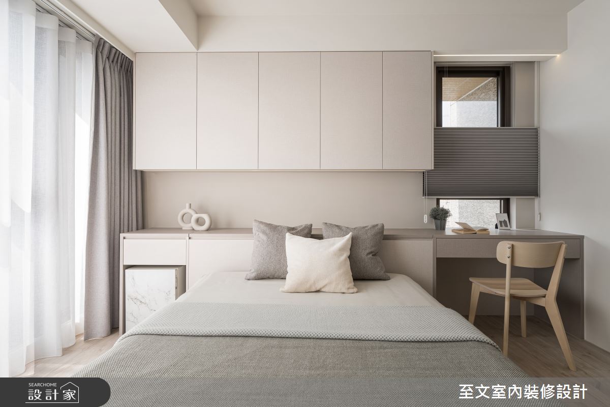 40坪新成屋(5年以下)＿北歐風臥室案例圖片＿至文室內裝修設計＿至文_微嵐之12
