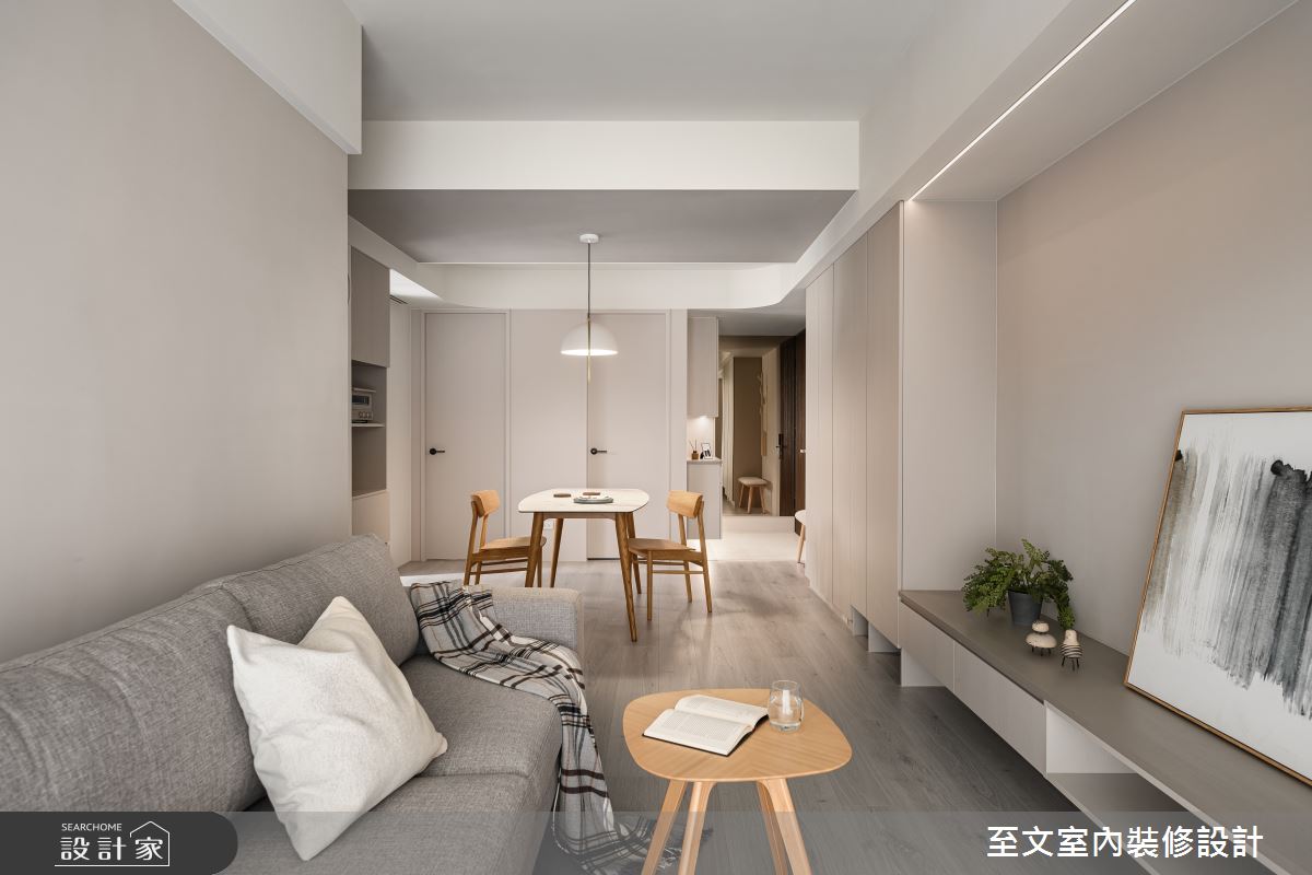 22坪新成屋(5年以下)＿北歐風客廳餐廳案例圖片＿至文室內裝修設計＿至文_光隙之6