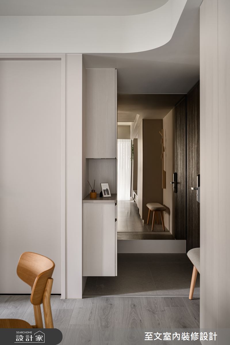 22坪新成屋(5年以下)＿北歐風玄關餐廳案例圖片＿至文室內裝修設計＿至文_光隙之1